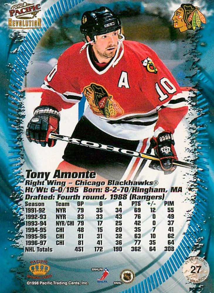1997-98 Pacific Revolution - Tony Amonte #27