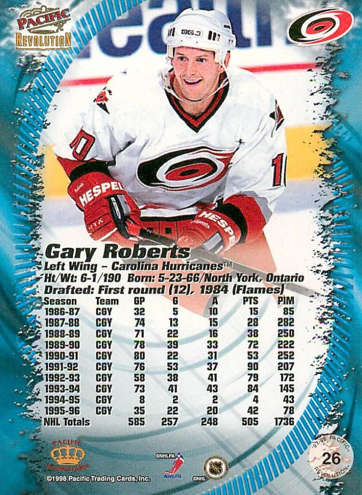1997-98 Pacific Revolution - Gary Roberts #26