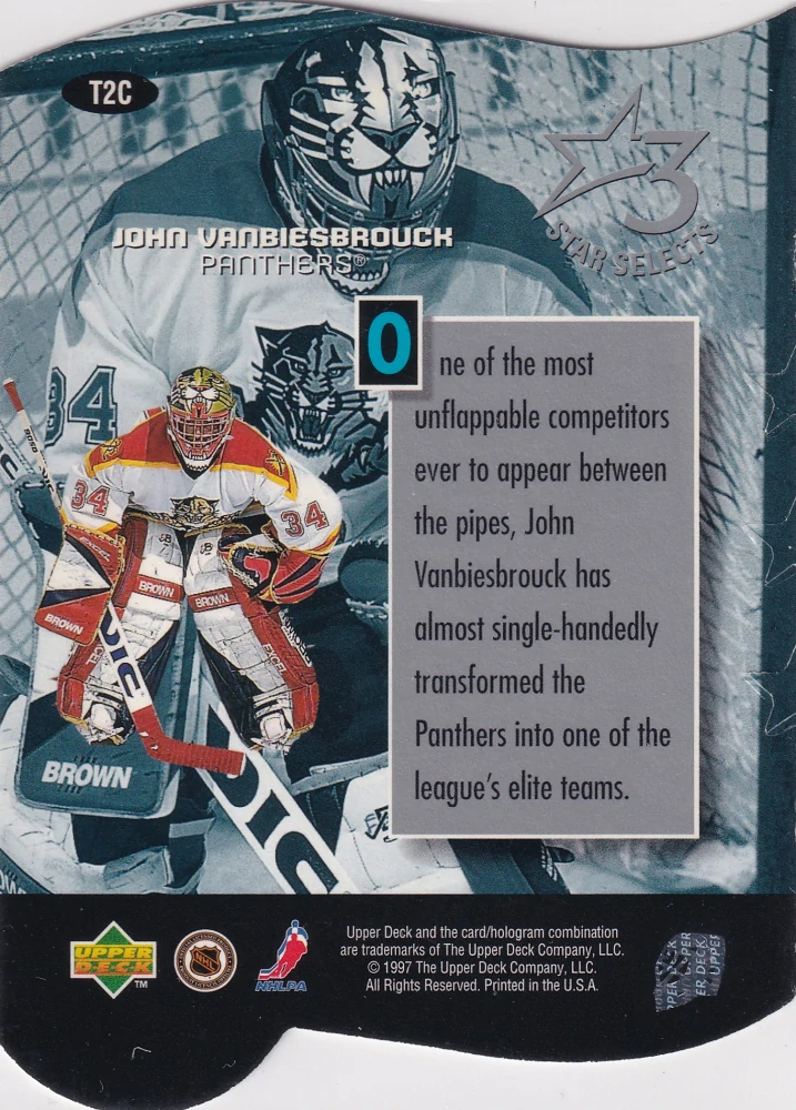 1997-98 UD Series 1 - John Vanbiesbrouck - 3 Star Selects #T2C