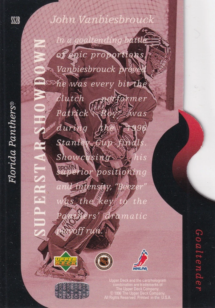 1996-97 UD Series 1 - John Vanbiesbrouck - Superstar Showdown #SS2B