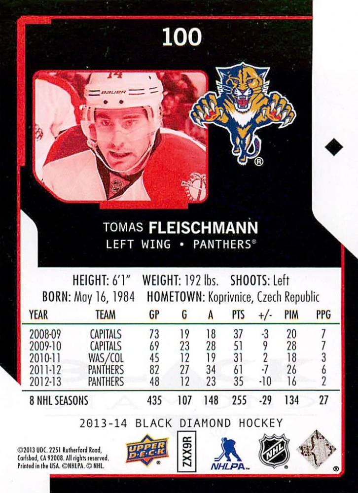 2013-14 UD Black Diamond - Tomáš Fleischmann #100