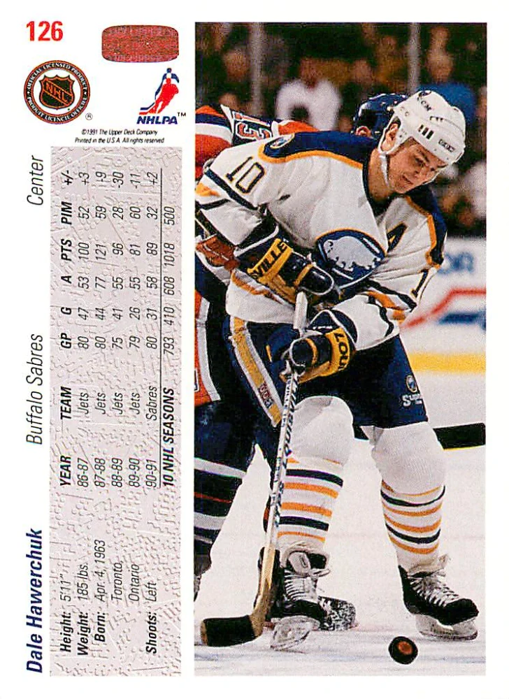 1991-92 UD Series - Dale Hawerchuk (English) #126