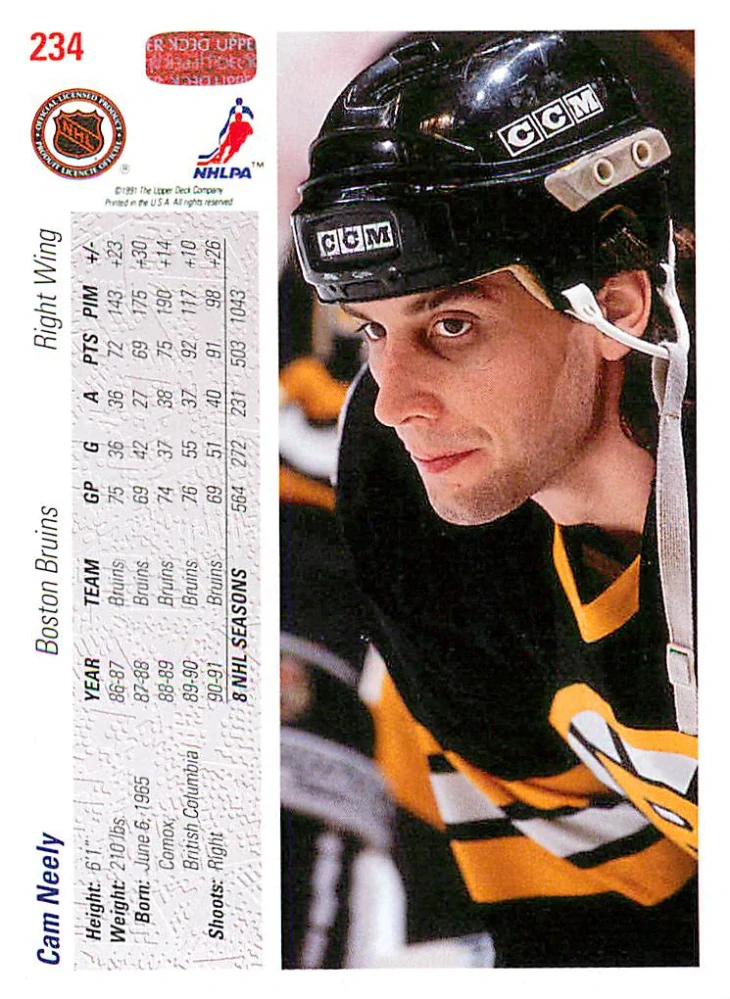 1991-92 UD Series - Cam Neely (English) #234