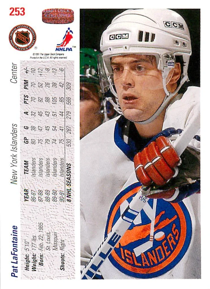 1991-92 UD Series - Pat LaFontaine (English) #253