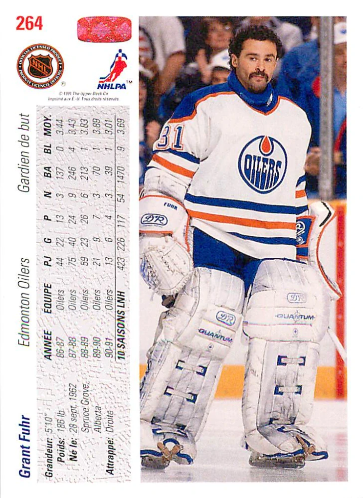 1991-92 UD Series - Grant Fuhr (French) #264