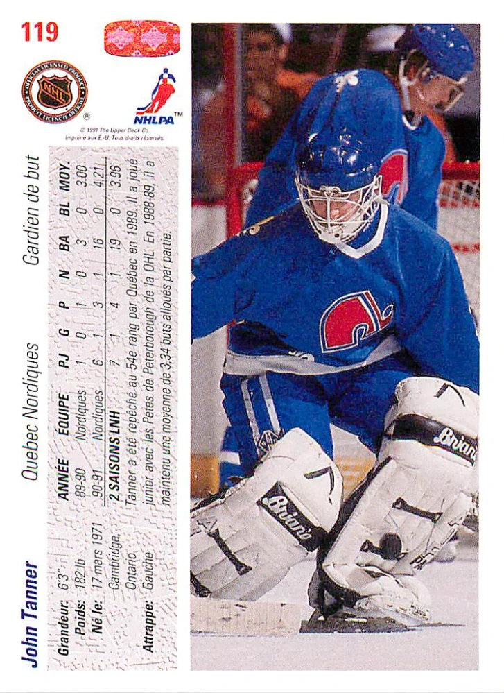 1991-92 UD Series - John Tanner (French) #119