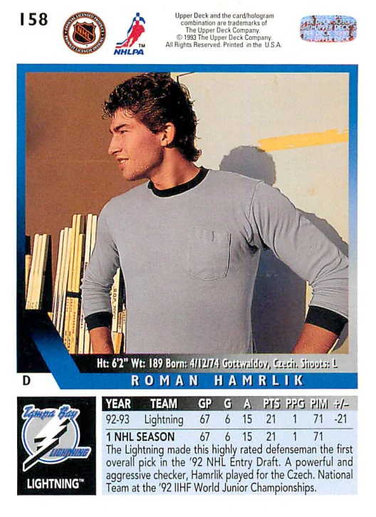 1993-94 UD Series 1 - Roman Hamrlík #158