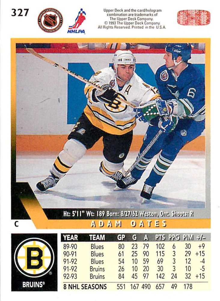 1993-94 UD Series 2 - Adam Oates #327