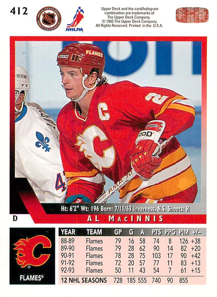 1993-94 UD Series 2 - Al MacInnis #412