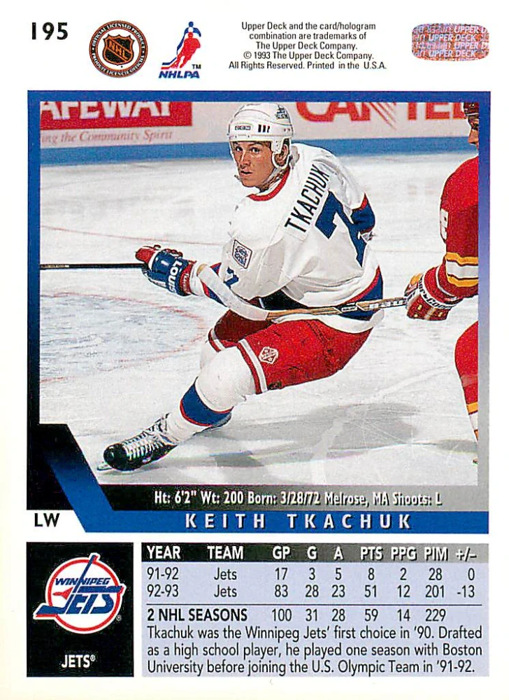 1993-94 UD Series 1 - Keith Tkachuk #195