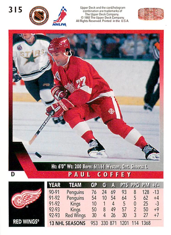 1993-94 UD Series 2 - Paul Coffey #315
