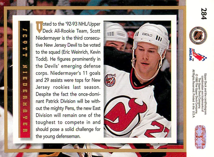1993-94 UD Series 1 - Scott Niedermayer - All Rookie Team #284