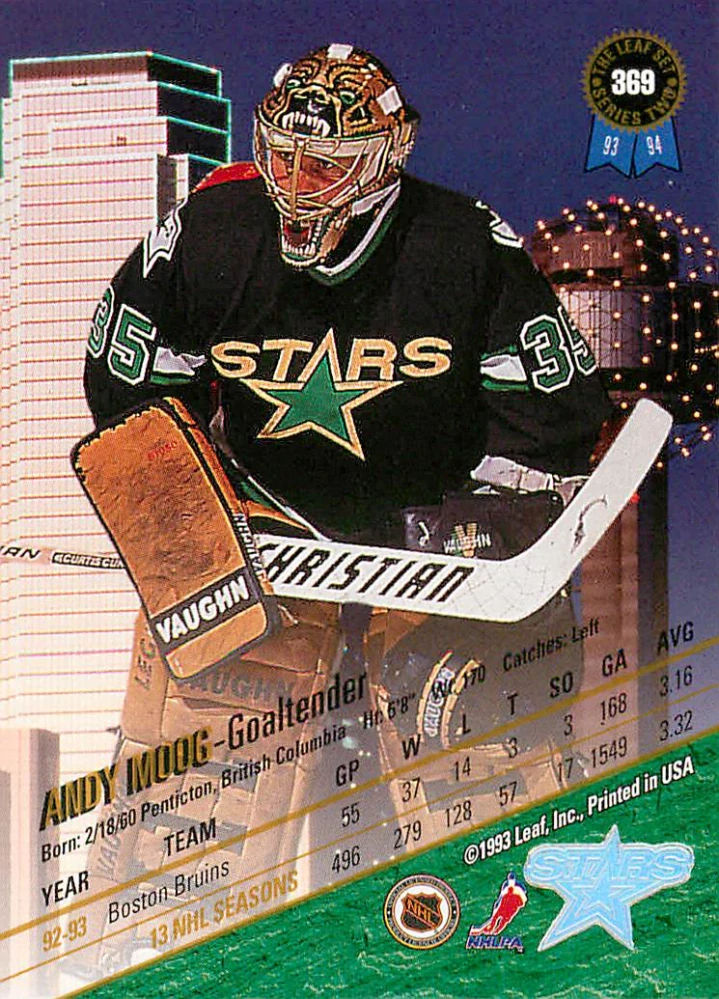 1993-94 Leaf - Andy Moog #369