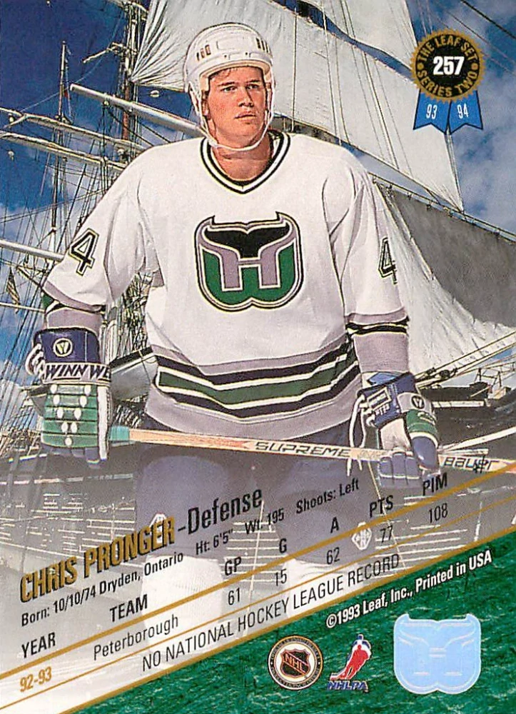 1993-94 Leaf - Chris Pronger #257