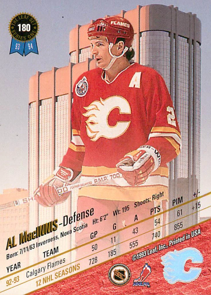 1993-94 Leaf - Al MacInnis #180