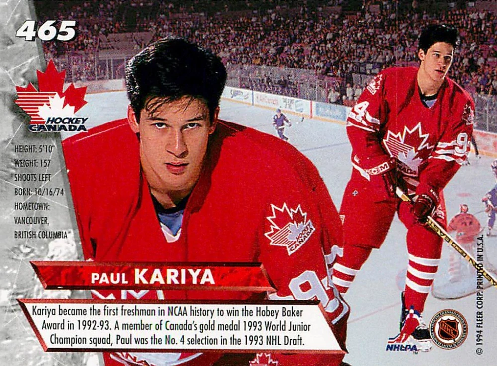 1993-94 Fleer Ultra - Paul Kariya #465