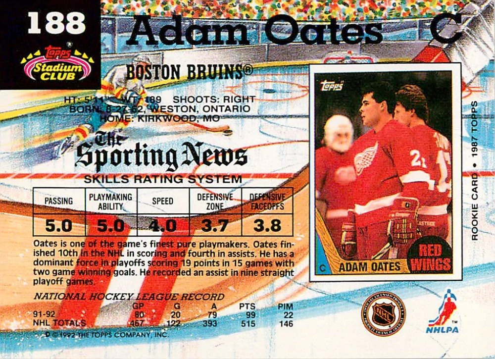 1992-93 Topps Stadium Club - Adam Oates #188