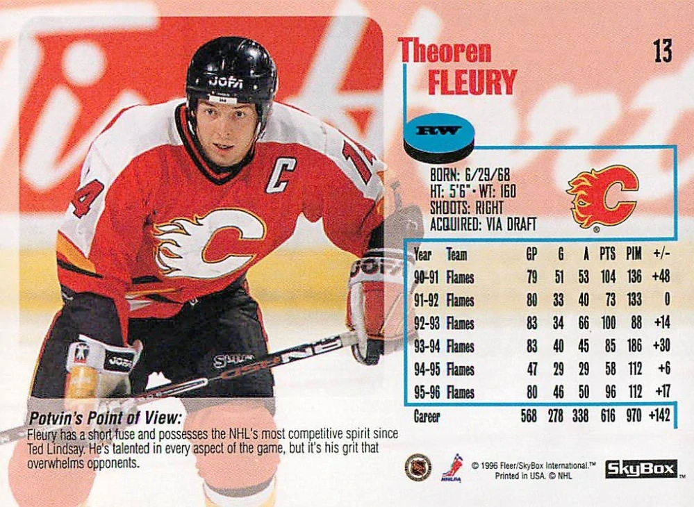 1996-97 Skybox Impact - Theoren Fleury #13