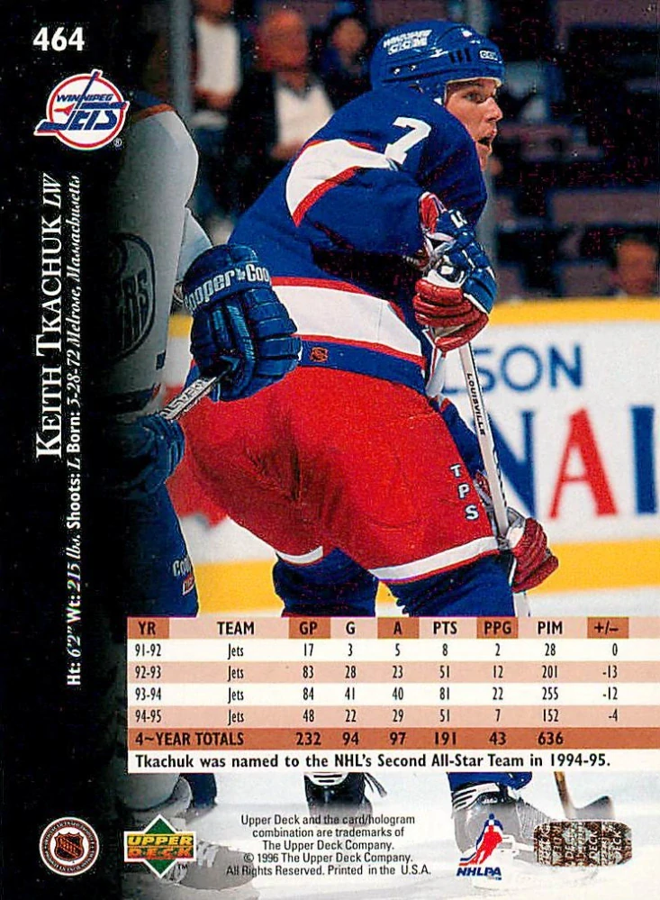 1995-96 UD Series 2 - Keith Tkachuk #464