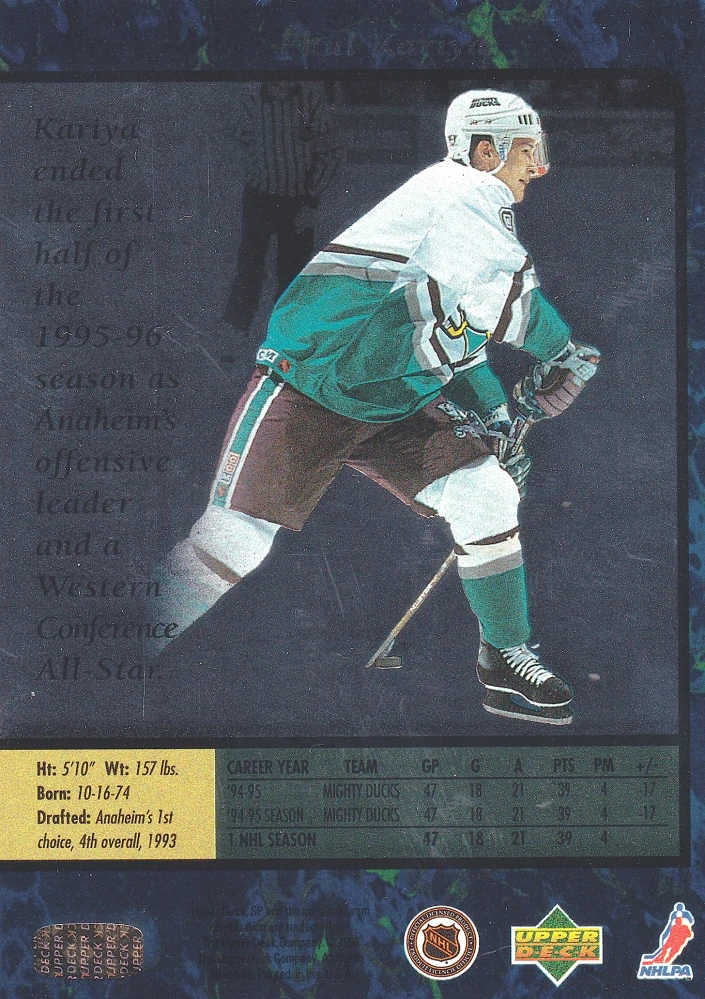 1995-96 UD SP - Paul Kariya #1