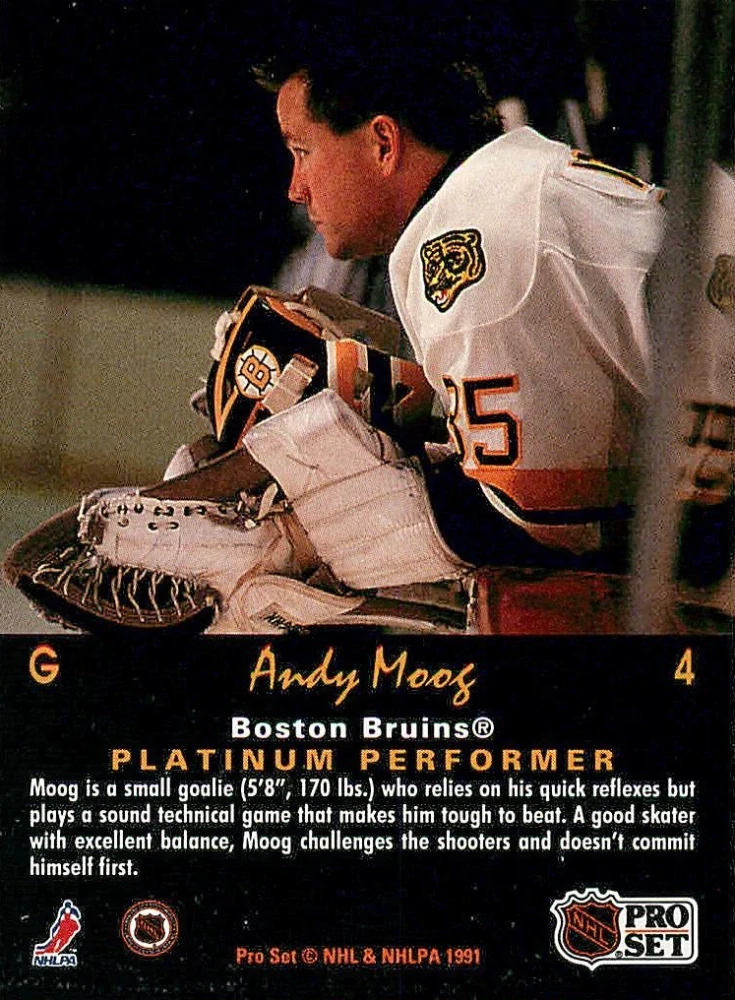 1991-92 Pro Set Platinum - Andy Moog #4