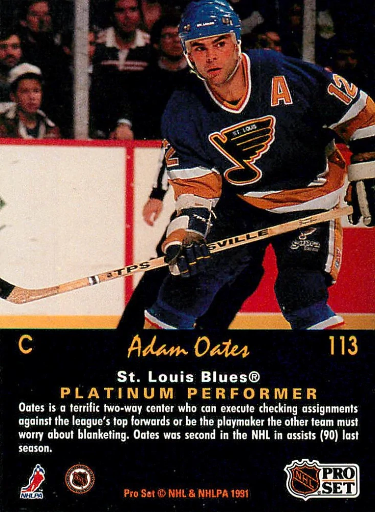 1991-92 Pro Set Platinum - Adam Oates #113