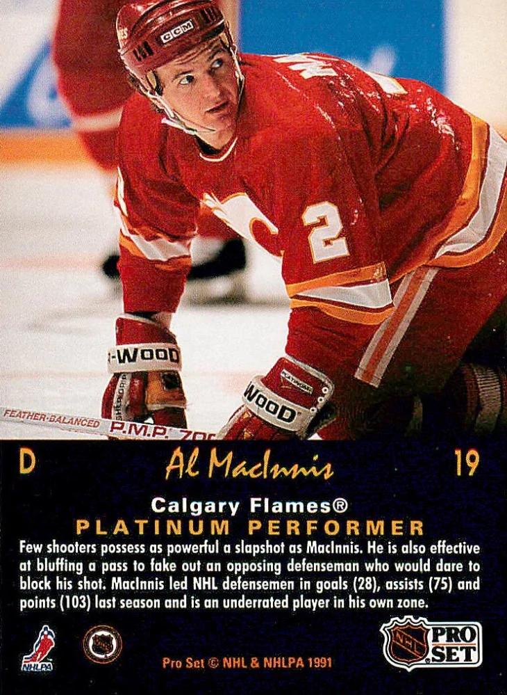 1991-92 Pro Set Platinum - Al MacInnis #19