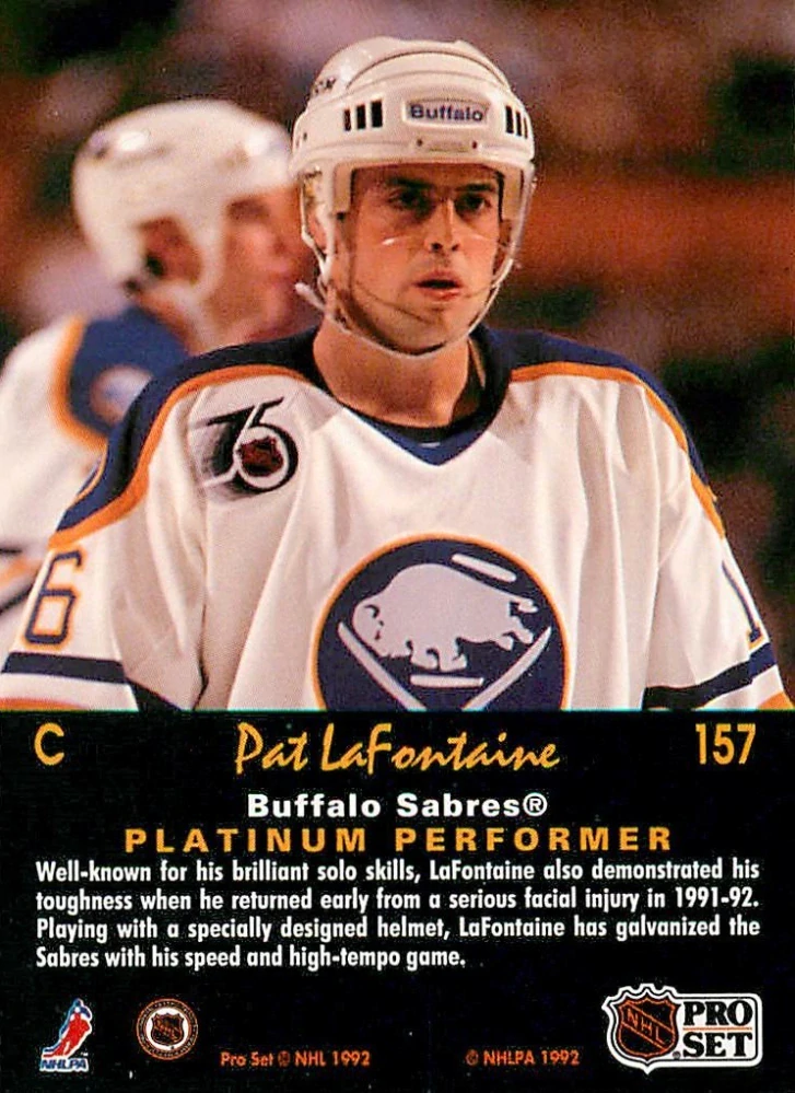 1991-92 Pro Set Platinum - Pat LaFontaine #157