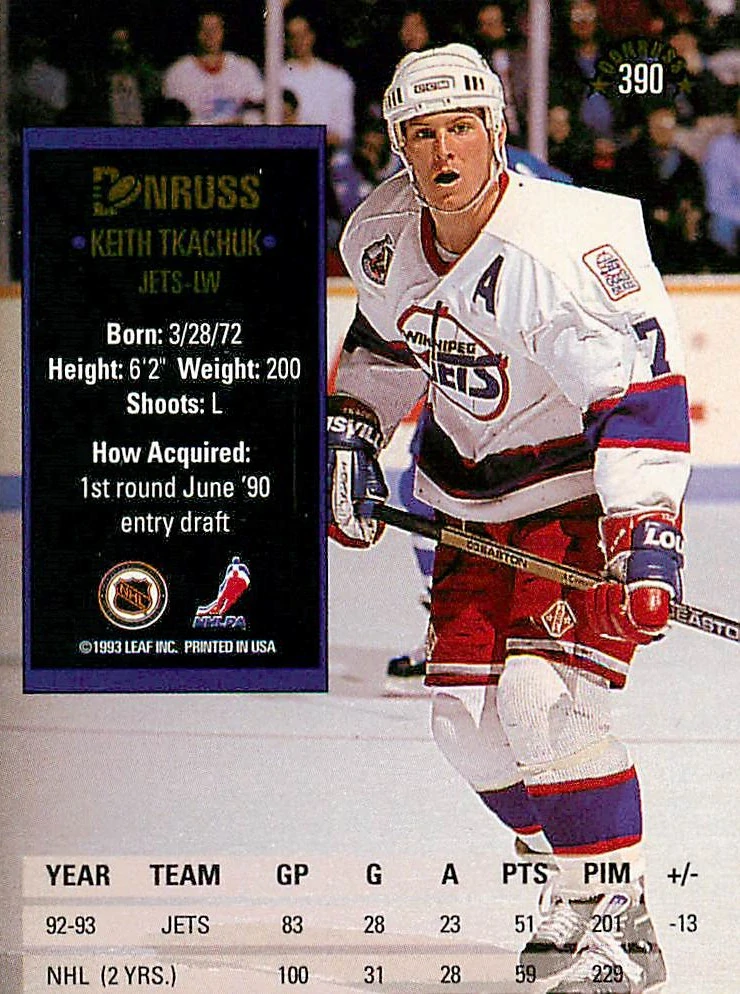 1993-94 Donruss - Keith Tkachuk #390