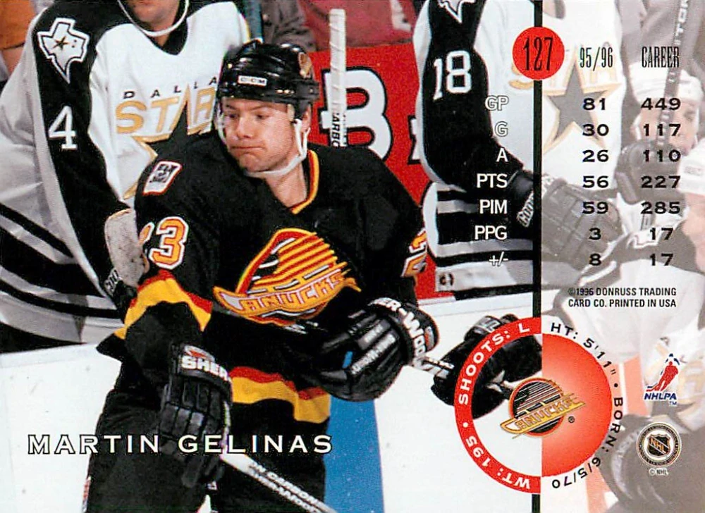1996-97 Leaf - Martin Gelinas #127
