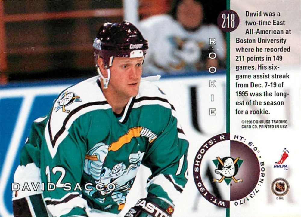 1996-97 Leaf - David Sacco #218