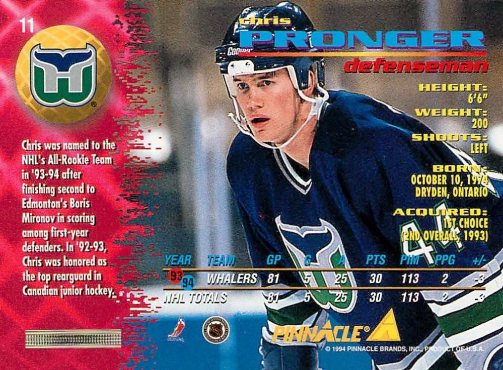 1994-95 Pinnacle - Chris Pronger #11