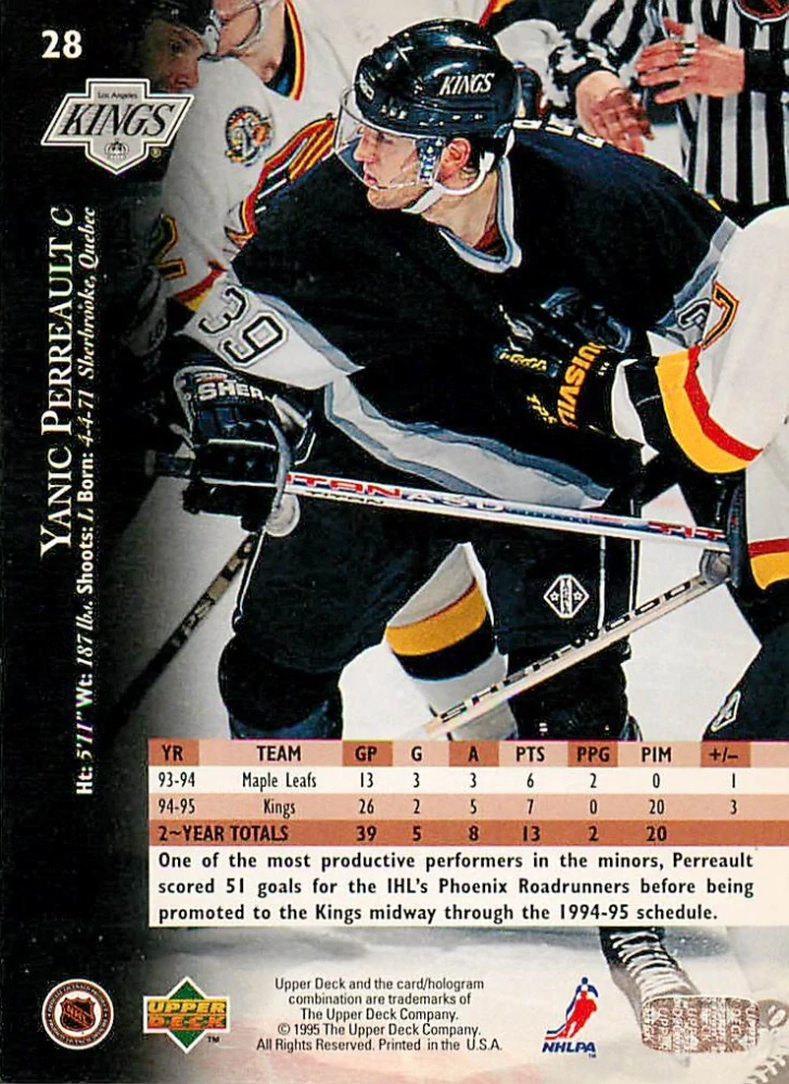 1995-96 UD Series 1 - Yanic Perreault #28