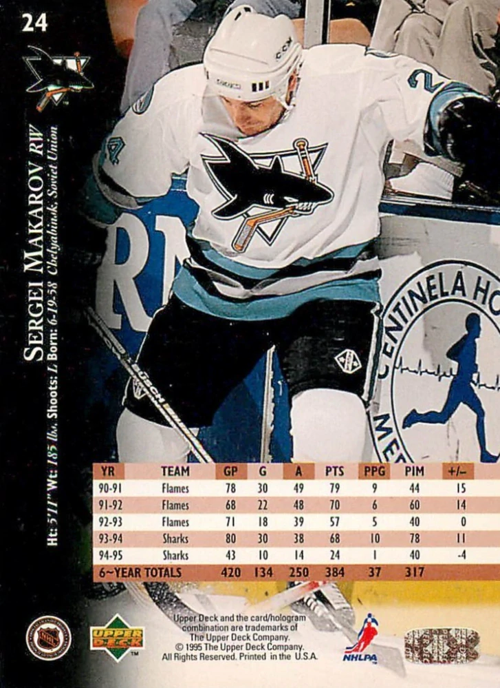 1995-96 UD Series 1 - Sergei Makarov #24
