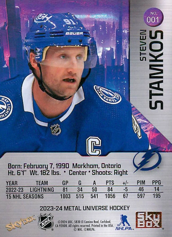 2023-24 UD Skybox Metal Universe - Steven Stamkos #001