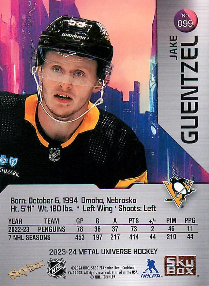2023-24 UD Skybox Metal Universe - Jake Guentzel #099