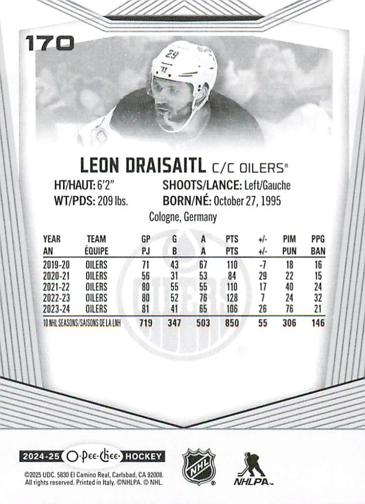 2024-25 UD O-Pee-Chee - Leon Draisaitl #170