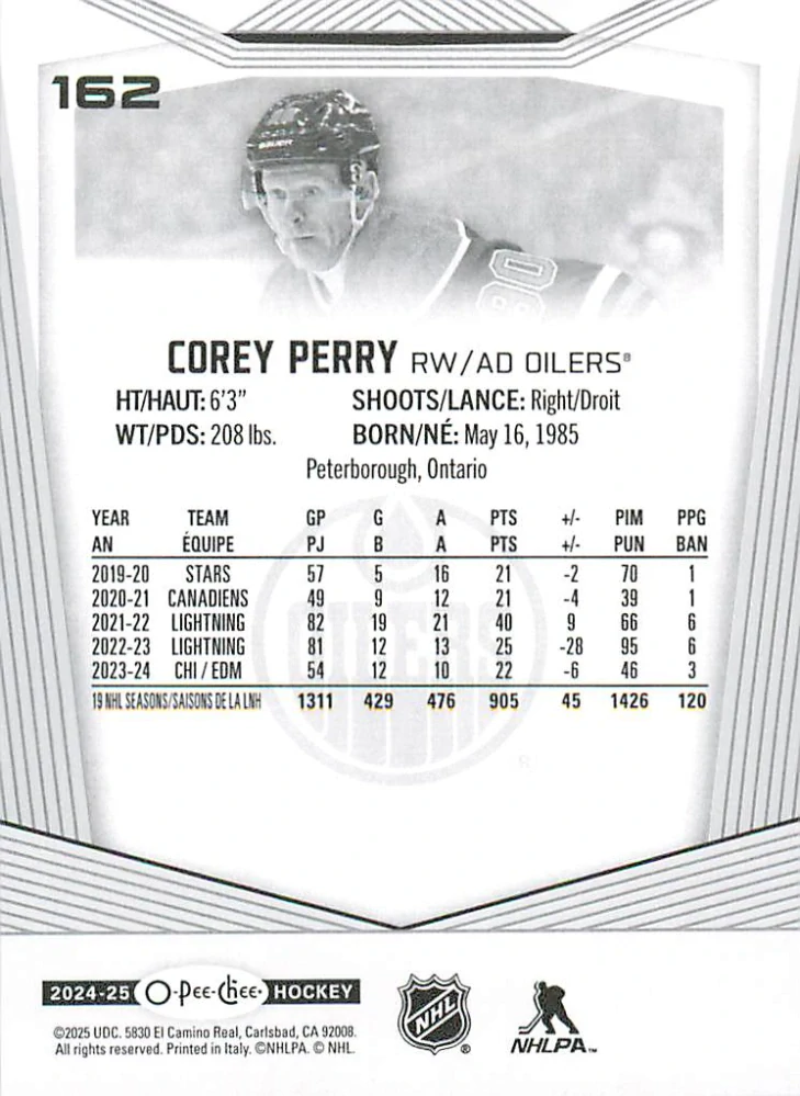 2024-25 UD O-Pee-Chee - Correy Perry #162