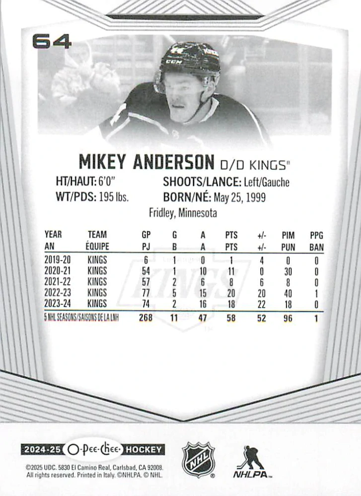 2024-25 UD O-Pee-Chee - Mikey Anderson #64