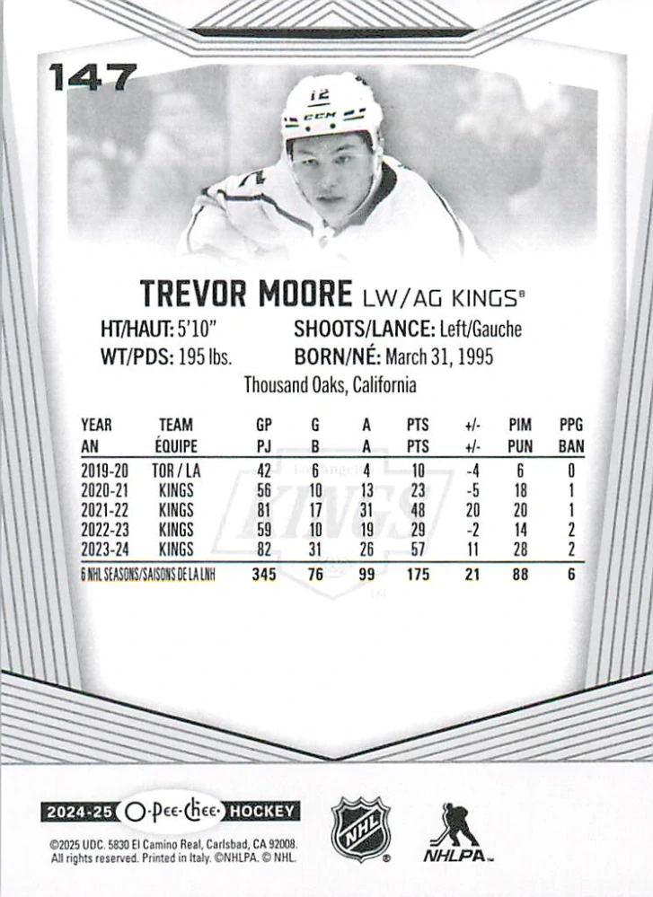 2024-25 UD O-Pee-Chee - Trevor Moore #147