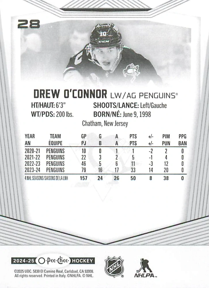 2024-25 UD O-Pee-Chee - Drew O'Connor #28