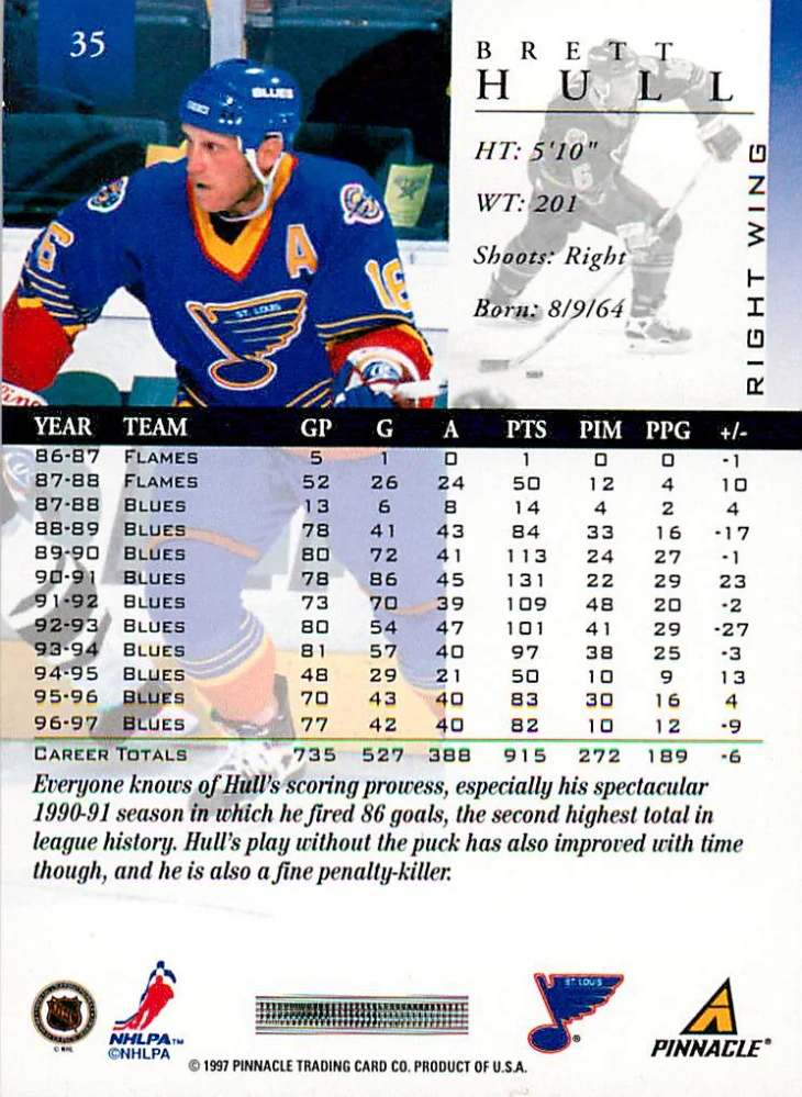 1997-98 Pinnacle - Brett Hull #35