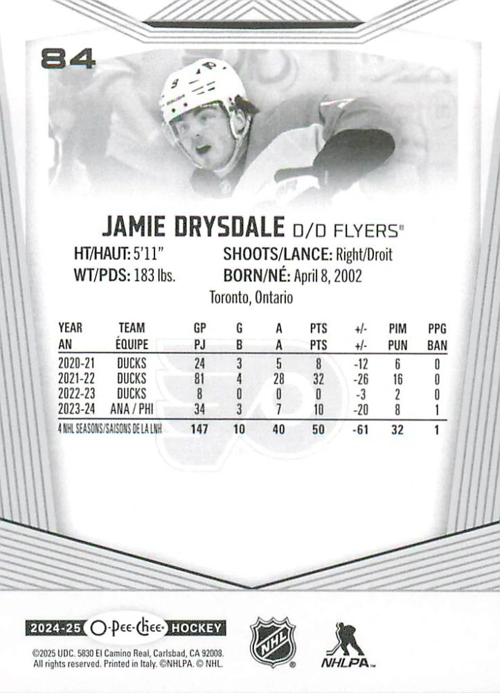 2024-25 UD O-Pee-Chee - Jamie Drysdale #84