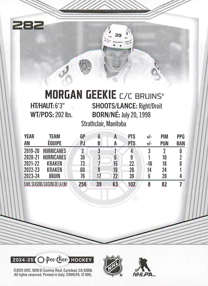 2024-25 UD O-Pee-Chee - Morgan Geekie #282
