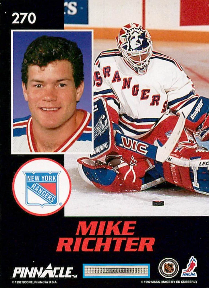 1992-93 Pinnacle - Mike Richter - Masks #270
