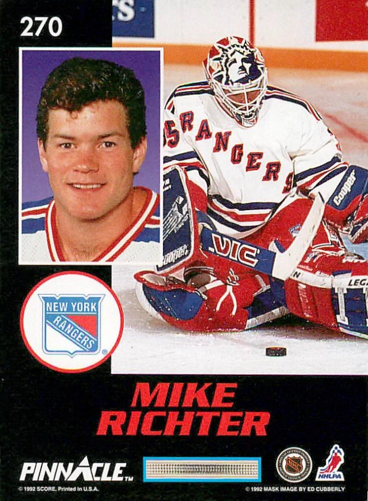 1992-93 Pinnacle Canadian - Mike Richter - Masks #270