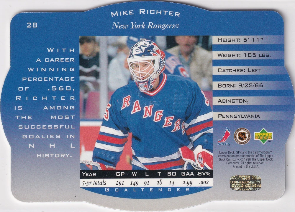 1996-97 UD SPx - Mike Richter #28