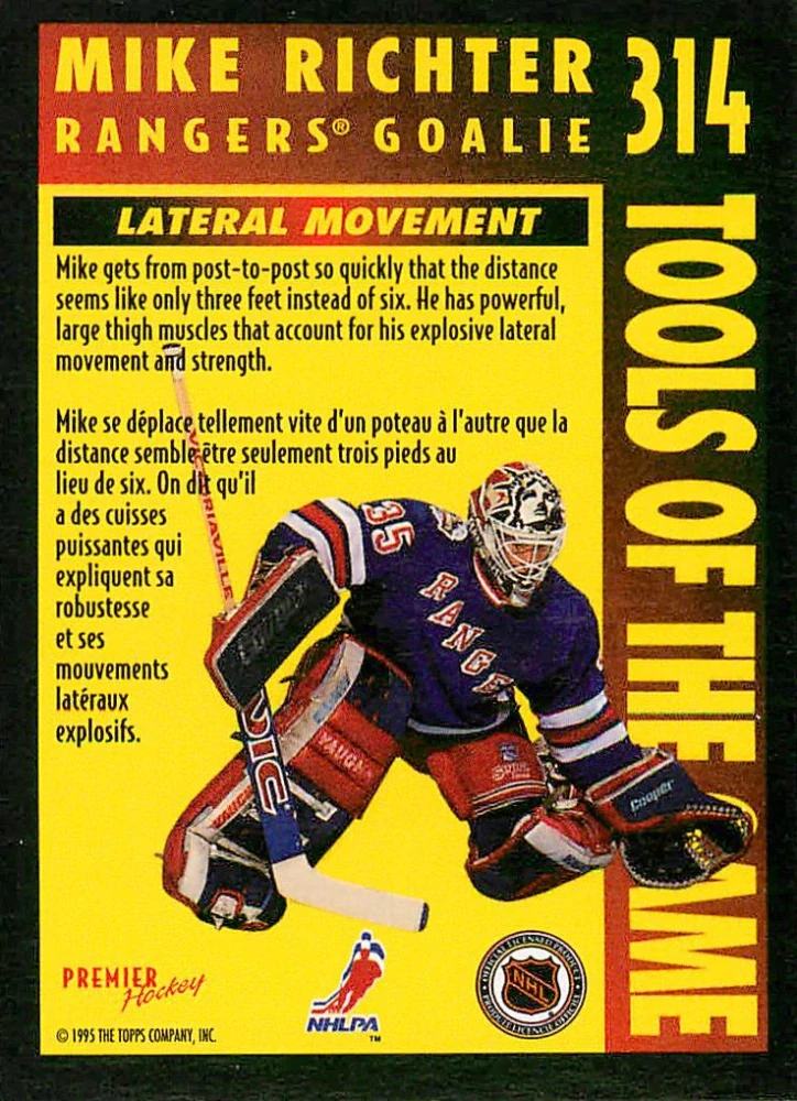 1994-95 O-Pee-Chee Premier - Mike Richter - Tools of the Game #314