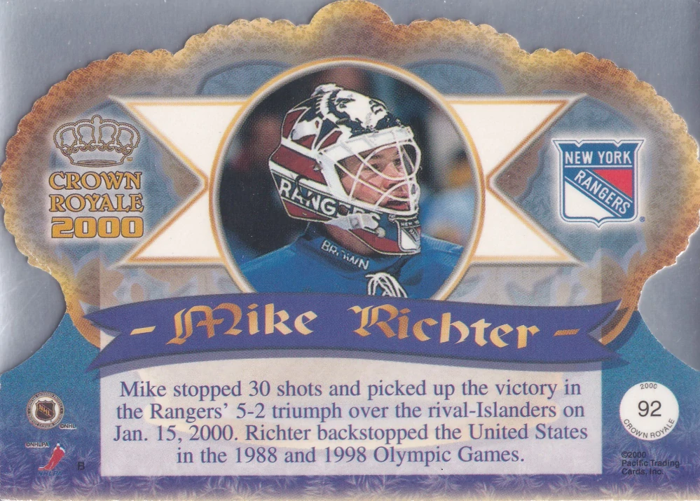 1999-00 Pacific Crown Royale - Mike Richter #92