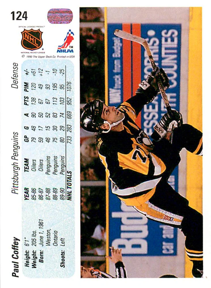 1990-91 UD Series - Paul Coffey #124